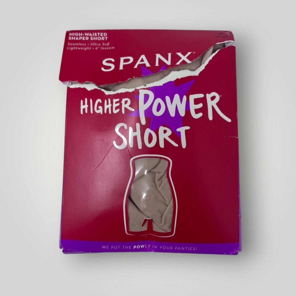 Spanx Higher Power Short 3X/TG Soft Nude 6" Inseam High Waisted New Open Pkg